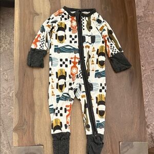 Little Sleepies Racecar Onesie Size NB